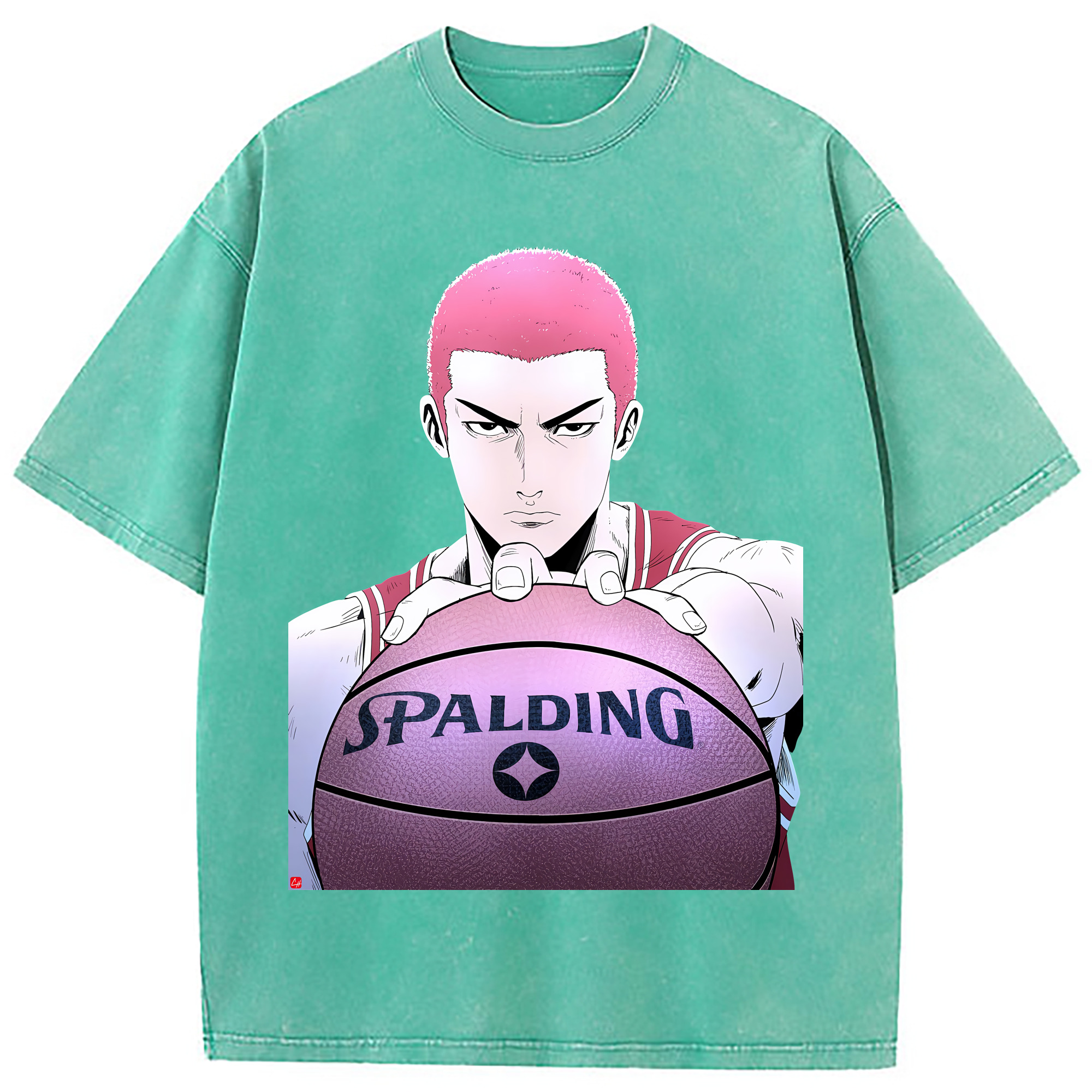 （画像用） SLAM DUNK／スラムダンク 綿100% ヴィンテージ風 半袖Tシャツ（フロントプリント）